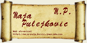 Maja Pulejković vizit kartica